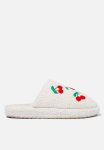Cotton On Cosy Novelty Scuff Slipper - Cherries Cream