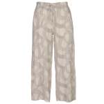 Infinity Knot Print Linen Pant - Cream L xl