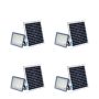 200W LED Solar Flood Lamp With Solar Panel & Smart Remote - 4 Pack
