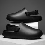 Men's Solid Color Hollow Out Close Toe Clogs Comfy Non Slip Casual Durable Anti Odor Eva Slippers Men's Footwear