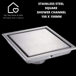Stainless Steel Square Shower Channel - 150 X 150MM