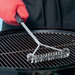 Stainless Steel Bbq Grill Cleaning Brush - Non-stick Durable Bristles For Easy Grease Removal Comfort Grip Handle Versatile For