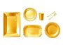 Luxury 166-PIECE Gold Disposable Party Set For 40 Guests - Tableware Set