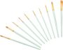 10PCS Nylon Watercolor Paint Brush Set With Dual-color Bristles Fan Round