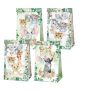 Party Favor Bags With Stickers - Safari Animals - Set Of 12