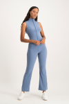 Melissa Ribb Sleeveless Jumpsuit - Blue - S