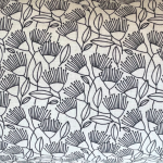 Cape Floral Black Napkin Set Of 2