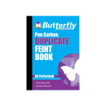 Pen Carbon Book A5 Duplicate Feint Plain Butterfly