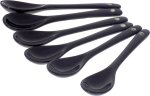 6PCS Black Multi-purpose Porcelain Tea Spoon Set
