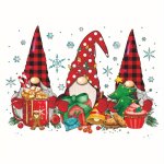 1 2PCS Christmas Series Heat Transfer Stickers Washable Cartoon Patches For Clothing Bag Decorative Accessories