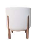 Hygge Cylinder Japi Planter Cache Pot Click For Details - Medium 33CM Width X 36CM Height Off White