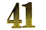 Numbers Plastic 12.5CM 0-9 Gold Colour
