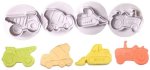 4PC Construction Plunger Cutter Set Cookie Press