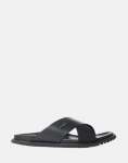 Polo Cross Strap Jacquard Black Sandals - UK11 Black