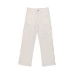 Older Girl White Twill Cargo