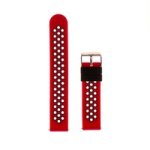 Silicone Two-tone Small Hole Watch Strap - Garmin Vivofit 1 & Vivofit 2 Black And Red