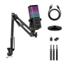 USB Condenser Microphone Set Studio Recording Noise Reduction With Boom Arm