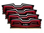 Adata AX4U2400W8G16-QRD Xpg Dazzle Red LED 32GB 4 X 8GB Kit DDR4-2400MHZ CL16 1.2V Desktop Memory