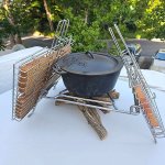 Multipurpose Stainless-steel Braai Rib & And Potjie Stand - Stainless-steel Erbs 002