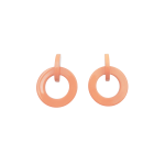 Apricot Drop Acrylic Earrings - Pink peach Acrylic