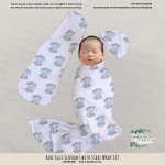 Wrap Set Swaddle Set Blue Ellie Elephant With Stars