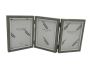 5 X 7 Inch 3-PANEL Folding Photo Frame - Wood Grain Tabletop Display