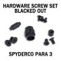 Black Stainless Replacement Hardware Screw Kit For Spyderco Para 3
