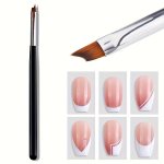 Nail Art Gradient Brush 1PC Acrylic Uv Gel Builder Pen 6.54IN 16.6CM Fine Tip Nail Liner For Manicure And Pedicure Nail Painting