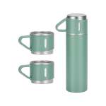 500ML Stainless Steel Flask With 3 Cups Black
