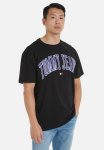 Tommy Hilfiger Tjm Reg Popcolor Varsity Tee Ext - Black
