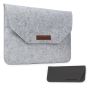 Felt Laptop Sleeve For Macbooks/laptop/tablet Upto 13.3" & Sunglasses Case- Light Grey