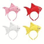 Fish Headband Hair Accessories Costume Set For Boys And Girls 3D Goldfish Shaped Elastic Headbands For Kids Aged 3-6 Non-plated