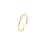 18CT Gold Micro Cubic Ring - 58 Gold