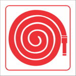 Shaya Fire Sign Fire Hose Reel 190MM X 190MM