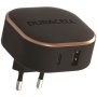 Duracell Pd 30W + QC3.0 18W Shared Fast Dual USB Wall Charger Black