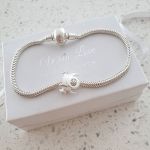 C265-C69-C3654 - 925 Sterling Silver 16 European Charm & Bracelet Large 19CM