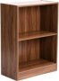 Cyrus 2 Shelf Bookcase Walnut