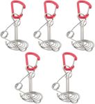 5PCS Aluminum Alloy Tent Pegs Round Wind Rope Buckles And Spring