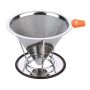 Reusable Stainless Steel Pour Over Coffee Dripper With Cup Stand