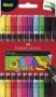 Faber-Castell Double-ended Fibre Tip Pens - Neon Colours Set Of 10 - In Cardboard Wallet