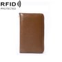 1659 Rfid Anti-magnetic Anti-theft Passport Bag Document Bag Wallet Brown