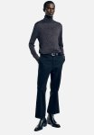 Slim Fit Glittery Polo-neck Jumper - Black