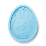 Blue Silicone Mould Easter Egg Cute Rabbit 55 56.5X7MM
