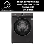 Midea Titanium Grey Smart Washer Dryer - 8 6KG Washer Dryer