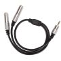 Audio Y Splitter CABLE:3.5MM To Dual 6.35MM Male To Female