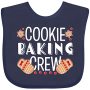 Inktastic Christmas Cookie Baking Crew With Oven Mitts Baby Bib Navy 383DE