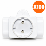 Euro Triple Adaptor With 2 5A And 1 Schuko Outlets Whole Pack Of 100 Units