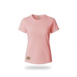 Ladies T-Shirt Embroidered Pink - Melange - 3XL
