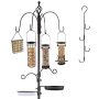Deluxe Bird Feeding Station Kit Bird Feeder Pole Wild Bird Feeder Hanging Kit Planter Hanger Multi Feeder Hanging With Metal Suet Feeder Bird Bath For