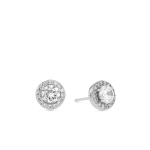 Chet Sterling Silver & Cubic Zirconia Halo Stud Earrings